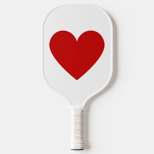 Modernes, einfaches Rotes Herz Liebe Klassisches S Pickleball Schläger (Vorderseite)