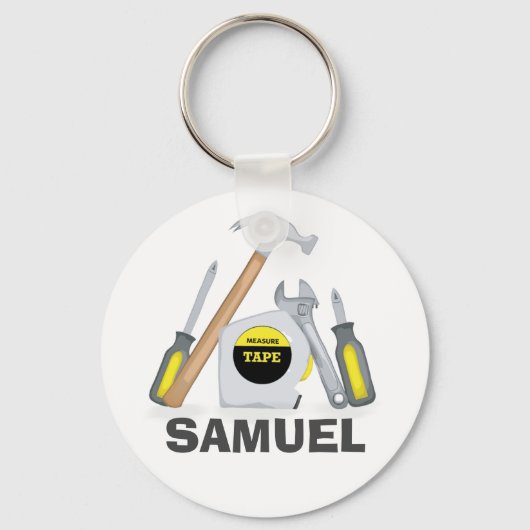 Modernes einfaches Rustikales Whimsikwerkzeug-Set Schlüsselanhänger (Vorderseite)