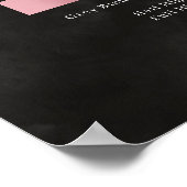 Modernes, einfaches Salon-Preislisten-Poster Poster (Ecke)