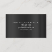 Modernes, einfaches Schlicht Grau Beruflich Visitenkarte (Rückseite)