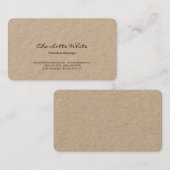 Modernes, einfaches Schlichtes Minimalistisches Be Visitenkarte (Vorne/Hinten)