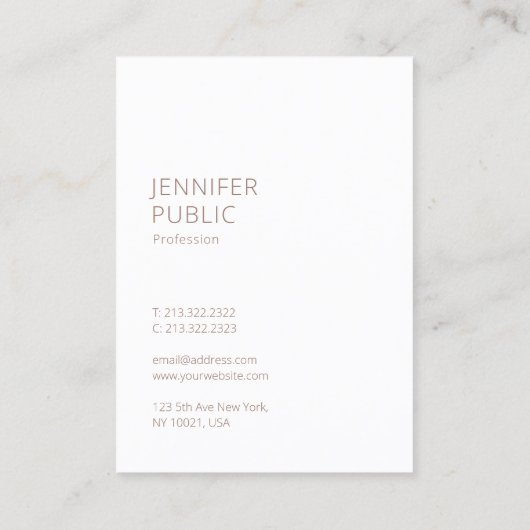 Modernes, einfaches, Schlichtes Monogramm Beruflic Visitenkarte (Rückseite)