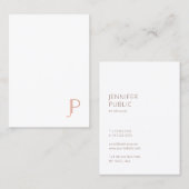 Modernes, einfaches, Schlichtes Monogramm Beruflic Visitenkarte (Vorne/Hinten)