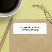 Modernes, einfaches Schlichtes White Address Label
