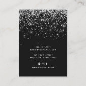 Modernes, einfaches Schmuckstück mit Ohrmuschel Ch Visitenkarte (Rückseite)