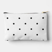 Modernes, einfaches Schwarz-Polka-Dot-Muster Zubehörtasche (Rückseite)