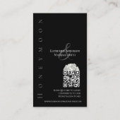 Modernes, einfaches Schwarz und Weiß - Heiratsregi Visitenkarte (Rückseite)