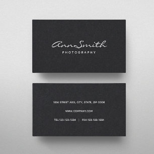 Modernes, einfaches Schwarz und Weiß Visitenkarte