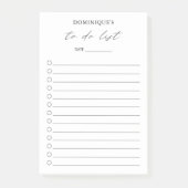 Modernes, einfaches Schwarz-Weiß-Design Post-it Klebezettel (Vorderseite)