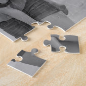 Modernes, einfaches Schwarz-Weiß-Foto Puzzle (Seite)