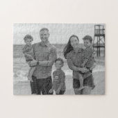 Modernes, einfaches Schwarz-Weiß-Foto Puzzle (Horizontal)