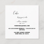 Modernes einfaches Schwarz-Weiß-Geschäft Quadratische Visitenkarte (Rückseite)