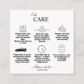 Modernes einfaches Schwarz-Weiß-Geschäft Quadratische Visitenkarte (Vorderseite)