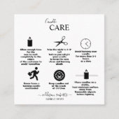 Modernes einfaches Schwarz-Weiß-Geschäft Quadratische Visitenkarte (Vorderseite)