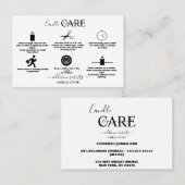 Modernes einfaches Schwarz-Weiß-Geschäft Visitenkarte (Vorne/Hinten)