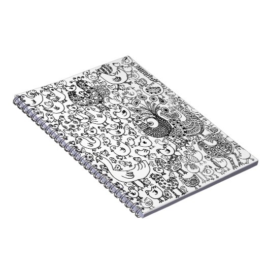 Modernes einfaches Schwarz-Weiß-Muster Notizblock (Rechte Seite)