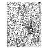 Modernes einfaches Schwarz-Weiß-Muster Notizblock (Vorderseite)