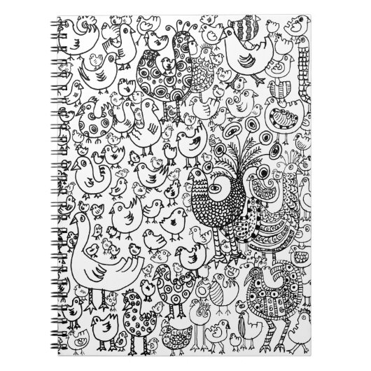 Modernes einfaches Schwarz-Weiß-Muster Notizblock (Vorderseite)