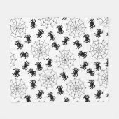 Modernes, einfaches Schwarz-Weiß-Spione Halloween Fleecedecke (Vorderseite (Horizontal))
