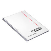 Modernes einfaches Schwarz-Weiß-Trendy-Minimalist- Notizblock (Rechte Seite)