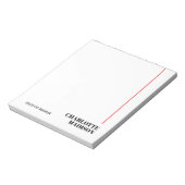 Modernes einfaches Schwarz-Weiß-Trendy-Minimalist- Notizblock (Rotiert)