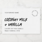 Modernes, einfaches, Schwarz-weißes, wassersichere Lebensmitteletikett (Einzelnes Label)