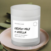 Modernes, einfaches, Schwarz-weißes, wassersichere Lebensmitteletikett