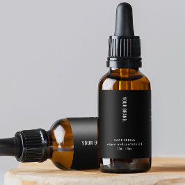 Modernes, einfaches Schwarzes 1 oz 30 ml Kosmetisc Adressaufkleber