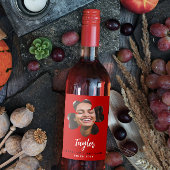 Modernes, einfaches Schwarzes Glück in der Liebe K Weinetikett