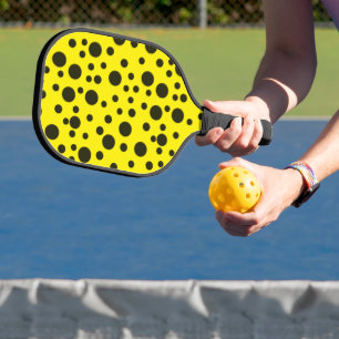 Modernes, einfaches Schwarzes Nadelmuster Pickleball Schläger