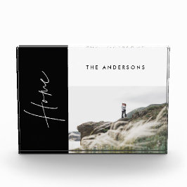 modernes, einfaches, schwarzes Zuhause-Foto-Famili Fotoblock