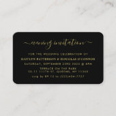 Modernes, einfaches Script-Abend-Event-Ticket lade Visitenkarte (Vorderseite)