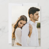 Modernes, einfaches Script Calligraphy Foto Weddin Einladung (Rückseite)