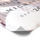 Modernes, einfaches Script Foto Hochzeitszeichen Poster (Ecke)