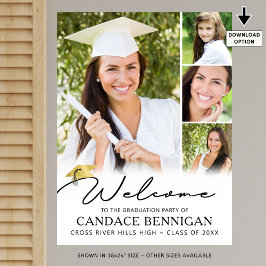 Modernes einfaches Script Graduate Willkommen 4 Fo Poster