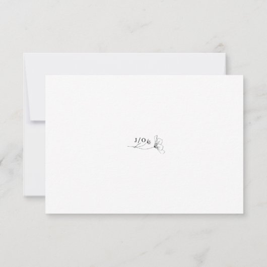 Modernes einfaches Script-Hochzeitsskript-Foto Dankeskarte (Rückseite)