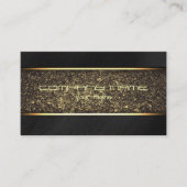 Modernes, einfaches Shine Metallic Gold und Schwar Visitenkarte (Vorderseite)