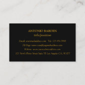 Modernes, einfaches Shine Metallic Gold und Silber Visitenkarte (Rückseite)