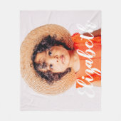 Modernes, einfaches Skript, das Ihren Namen und Ih Fleecedecke (Vorderseite)