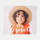 Modernes, einfaches Skript, das Ihren Namen und Ih Fleecedecke (Vorderseite (Horizontal))