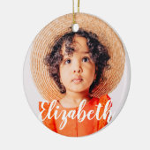 Modernes, einfaches Skript, das Ihren Namen und Ih Keramik Ornament (Links)