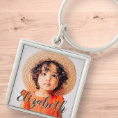 Modernes, einfaches Skript, das Ihren Namen und Ih Schlüsselanhänger