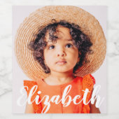 Modernes, einfaches Skript, das Ihren Namen und Ih Weinetikett (Einzelnes Label)