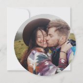 Modernes, einfaches Skript & Foto Einzigartige Rou Einladung (Rückseite)