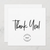 Modernes, einfaches Skript für die Handhabung von  Dankeskarte (Vorne/Hinten)