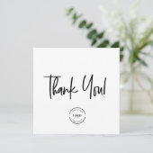 Modernes, einfaches Skript für die Handhabung von  Dankeskarte (Stehend Vorderseite)