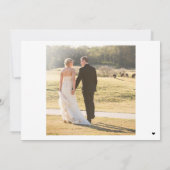 Modernes, einfaches Skript mit 2 Fotos Hochzeit Dankeskarte (Rückseite)