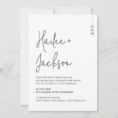 Modernes, einfaches Skript mit Minimalistischem Fo Einladung (Vorderseite)