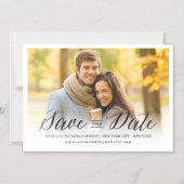 Modernes, einfaches Skript-Save the Date-Foto Magneteinladung (Vorderseite)