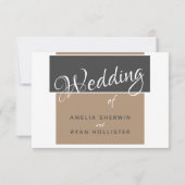 Modernes, einfaches Skript-UAWG-Menü RSVP Karte (Rückseite)